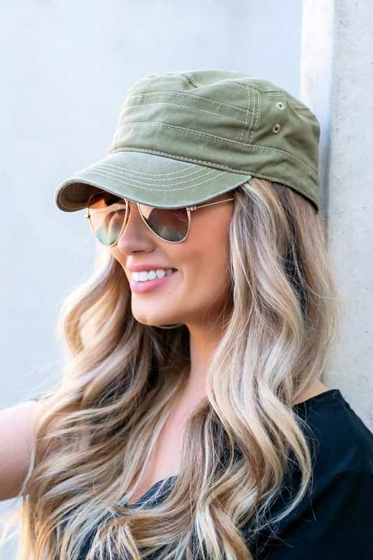 Grey Cadet Hat Wildflower Boutique