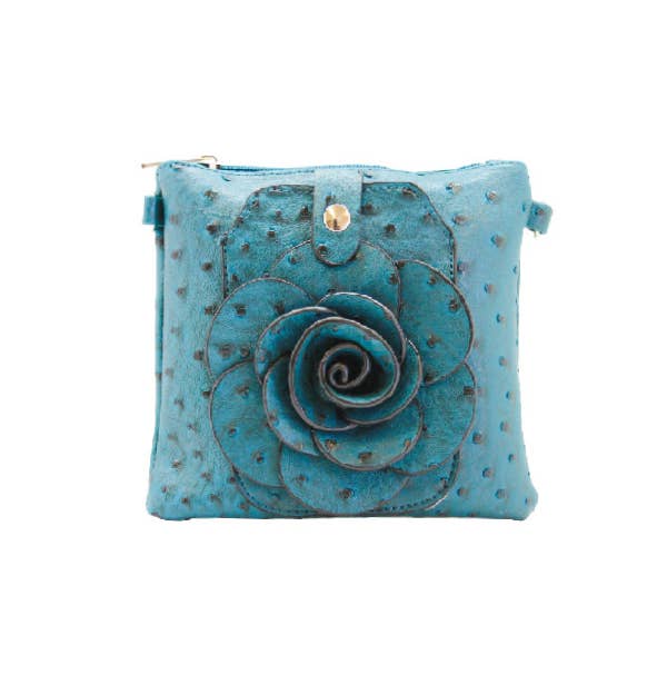 Ostrich Flower Cell Phone Crossbody
