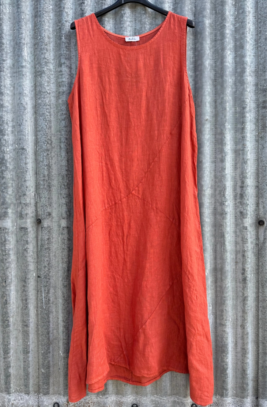 Rust Linen Sundress Wildflower Boutique Rust Linen Sundress Wildflower Boutique