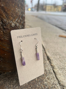 Amethyst Beaded Earrings