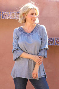 Mineral Wash Tunic Top