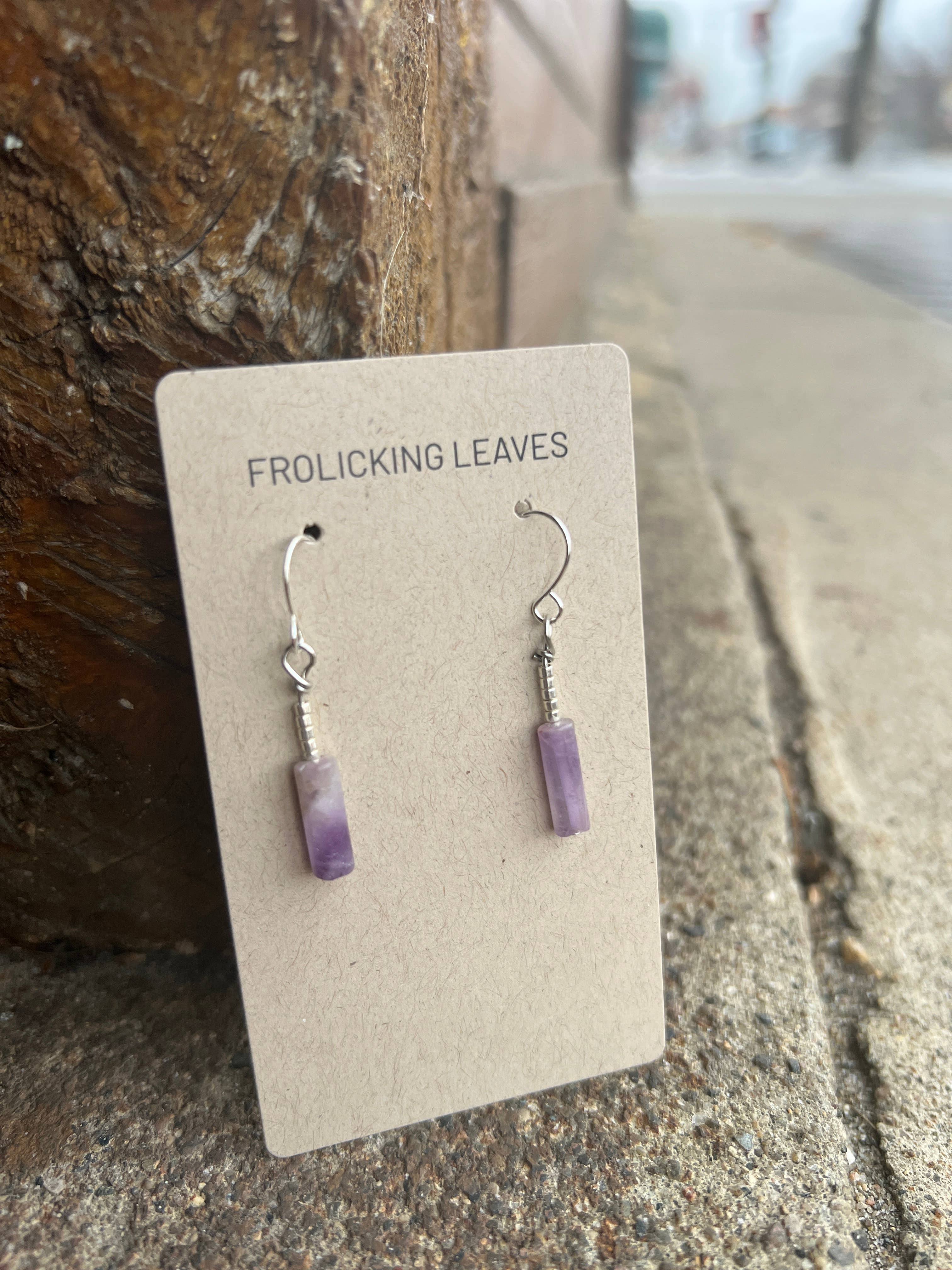 Amethyst Beaded Earrings
