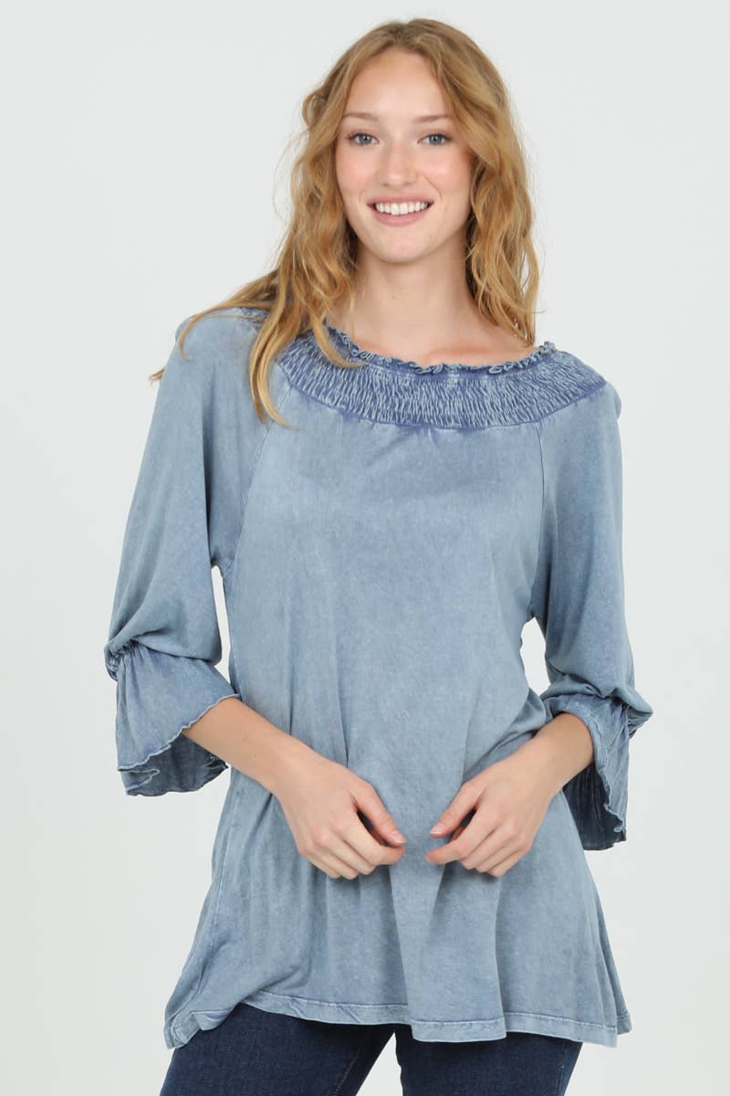 Mineral Wash Tunic Top