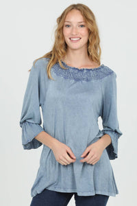 Mineral Wash Tunic Top
