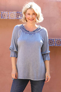 Mineral Wash Tunic Top