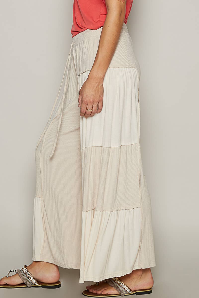 Ribbed Knit Wide Pants