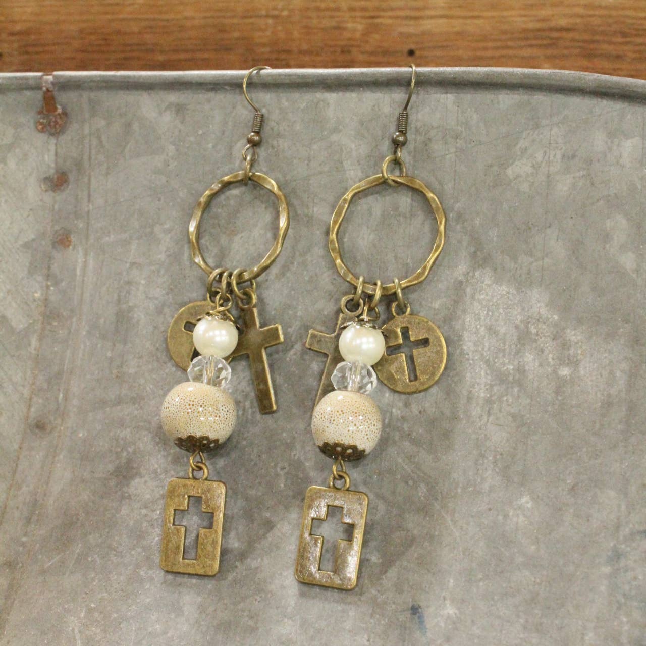 Lovely Cross Dangle Earrings