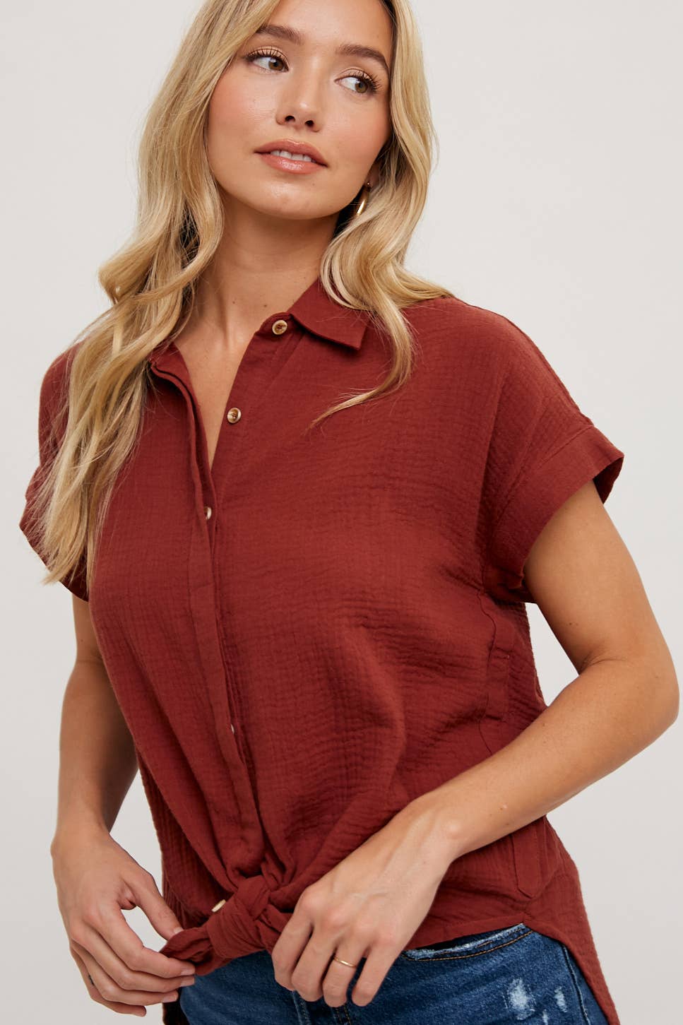 Essential Cotton Button Shirt