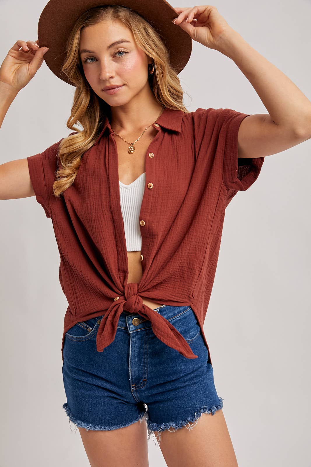 Essential Cotton Button Shirt