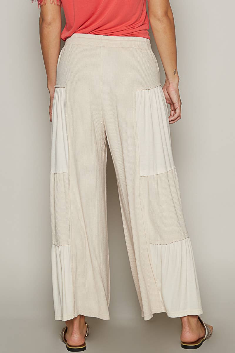 Ribbed Knit Wide Pants