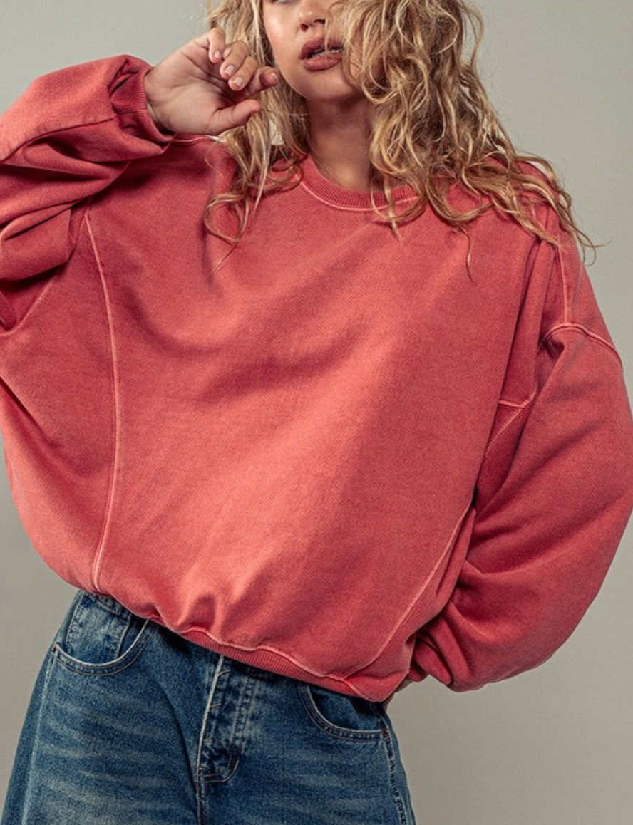 Organic Pigment Washed Sweatshirt