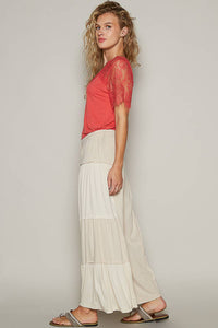 Ribbed Knit Wide Pants