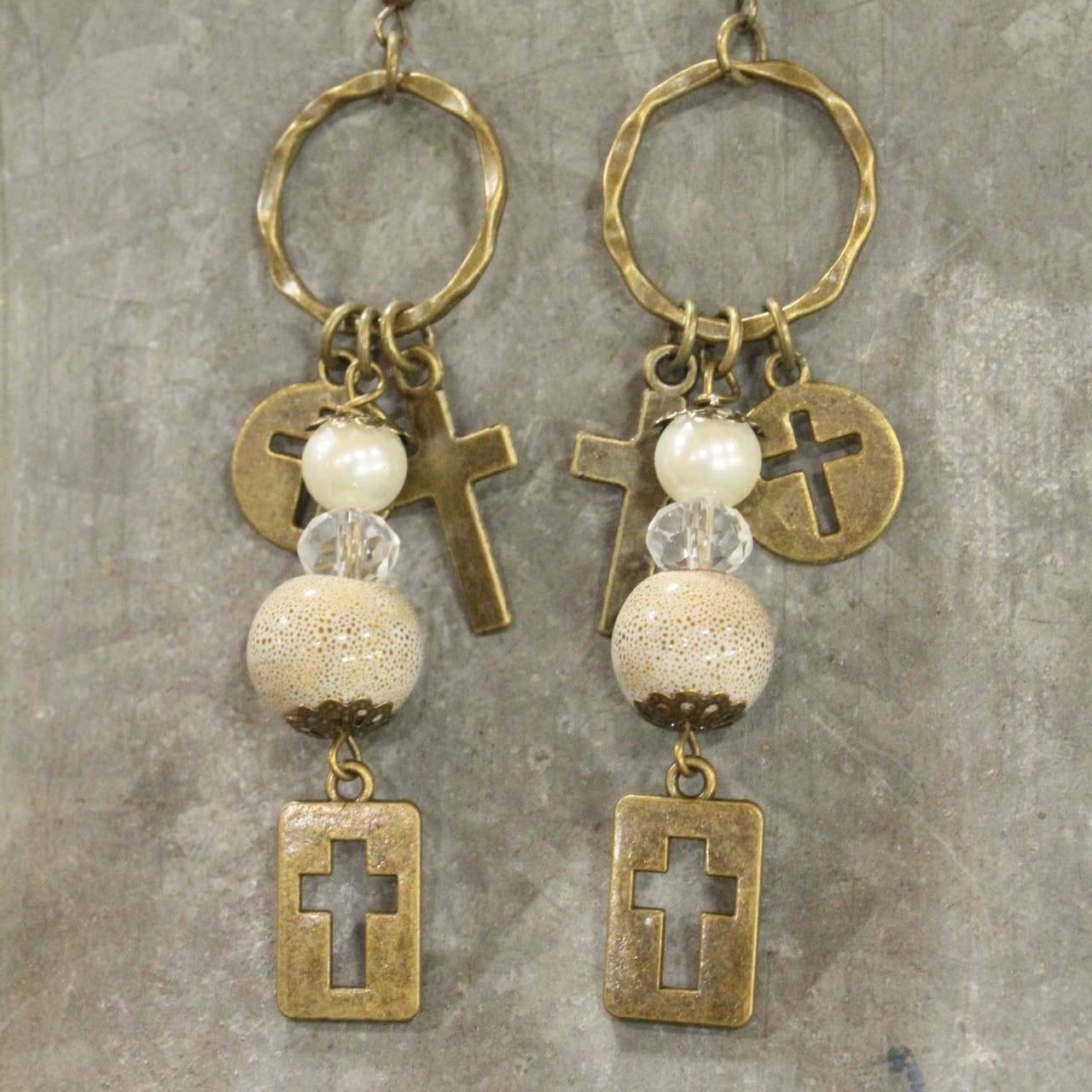 Lovely Cross Dangle Earrings