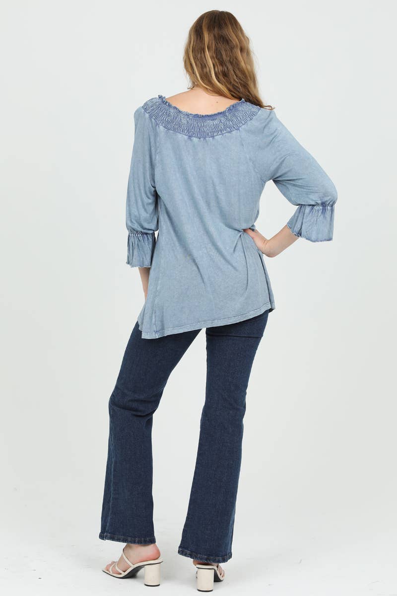 Mineral Wash Tunic Top