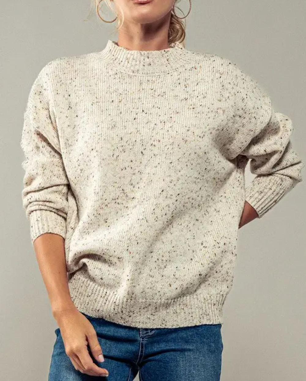 Sustainable Speckle Knit Sweater