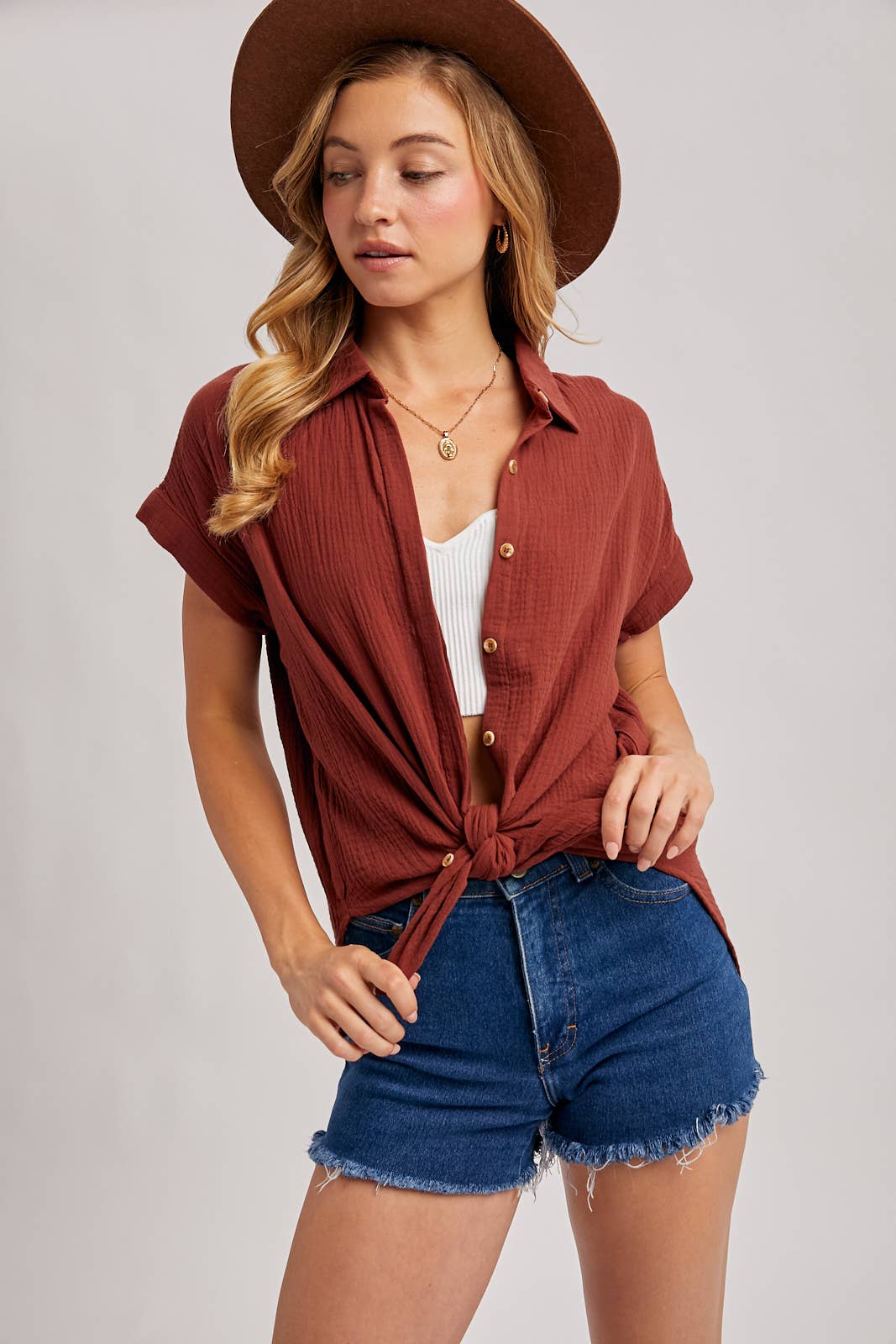 Essential Cotton Button Shirt