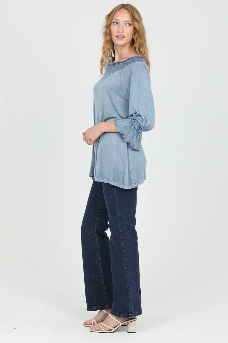 Mineral Wash Tunic Top