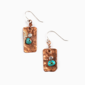 Turquoise & Copper Earrings