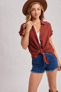 Essential Cotton Button Shirt