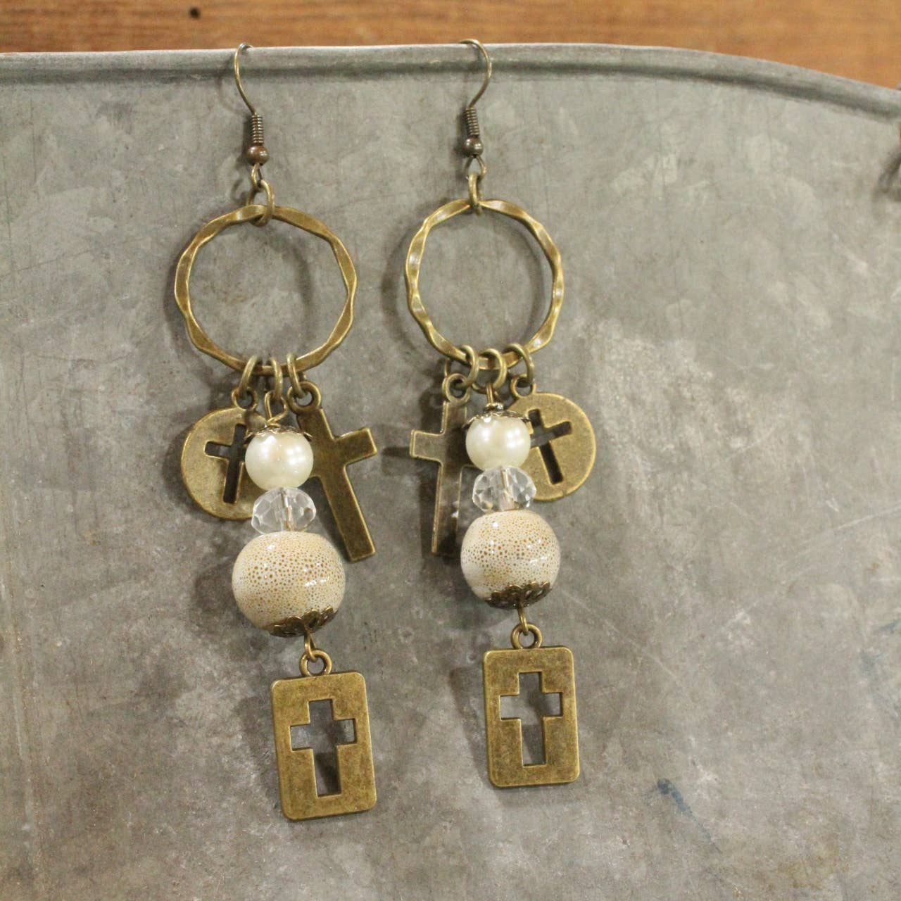 Lovely Cross Dangle Earrings