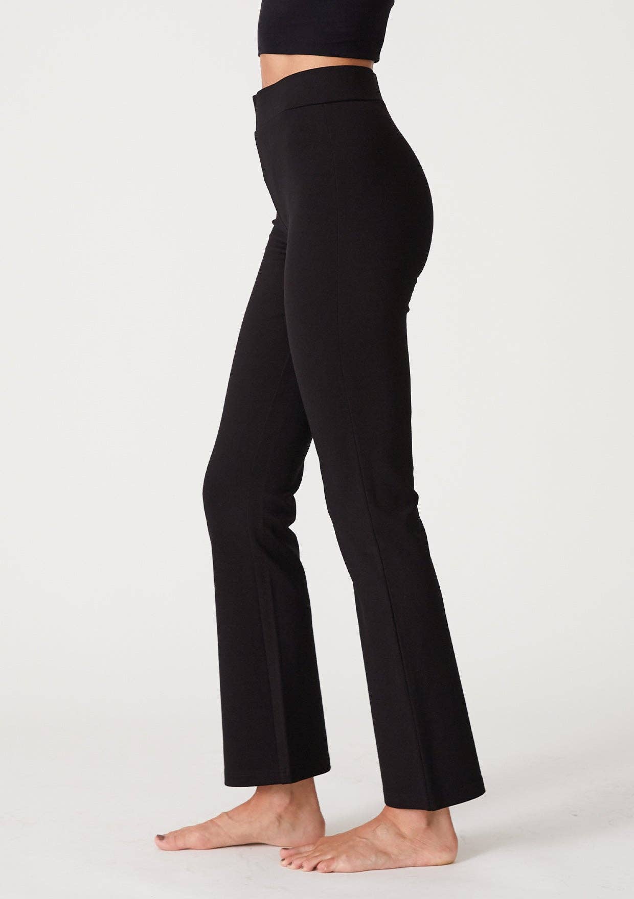 Black Ponte Flared Legging