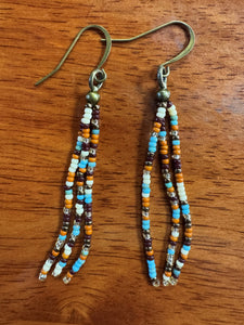 Seed Beed Tassel Earrings