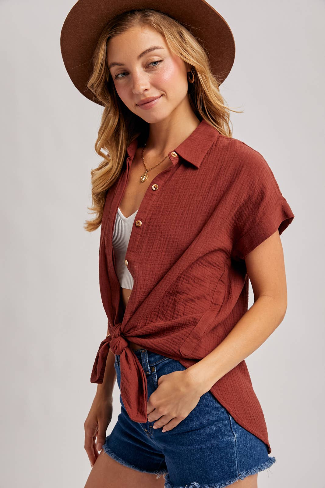 Essential Cotton Button Shirt