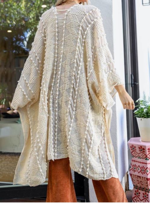 Zig Zag Kimono - Cream