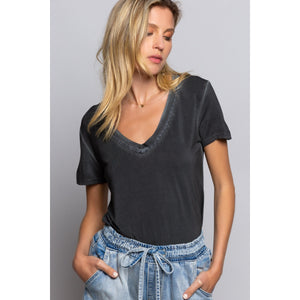 Vintage Classic V-Neck Tee - Small